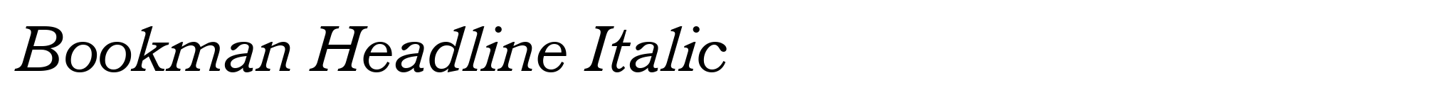Bookman Headline Italic image